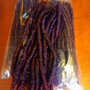 Red Single End Twisted Dreadlocks